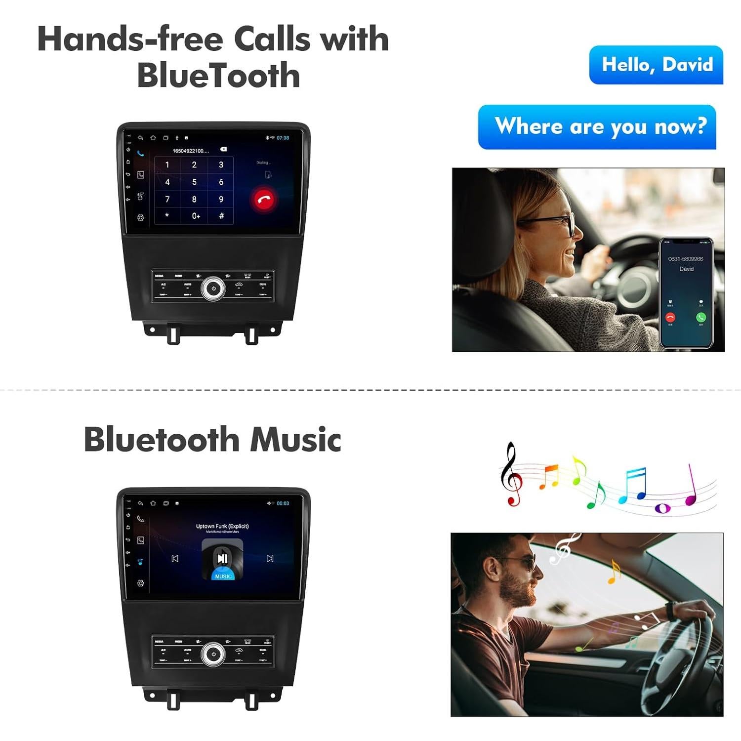 Estéreo de Coche FeirTon 10.1" Android 12 para Ford Mustang 2010-2014