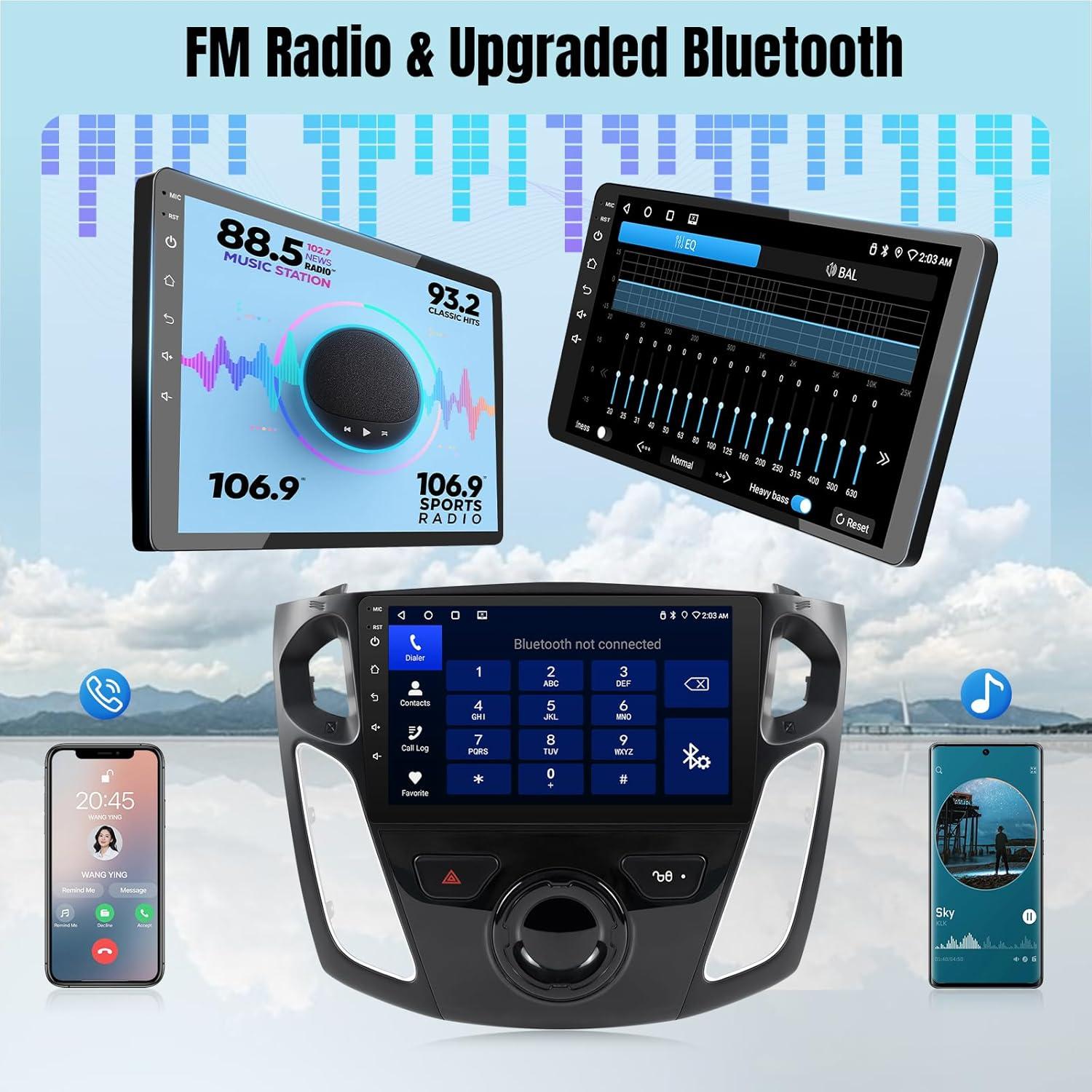 Estéreo para Ford Focus 2012-2018 con CarPlay y Android Auto