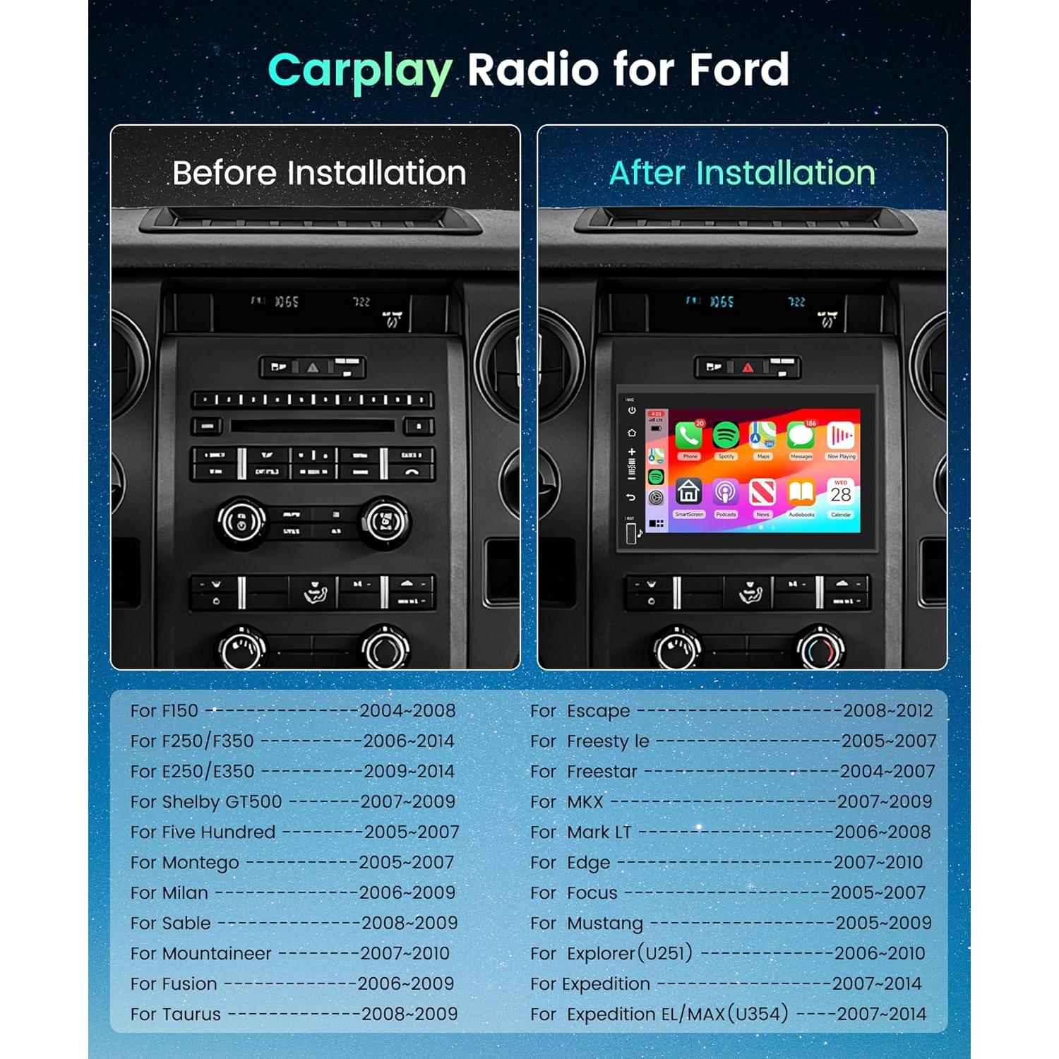 Estéreo Android Podofo 2G 64G para Ford F150 F250 F350 7"