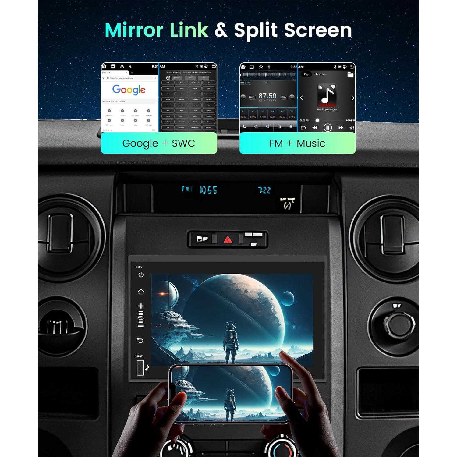 Estéreo Android Podofo 2G 64G para Ford F150 F250 F350 7"
