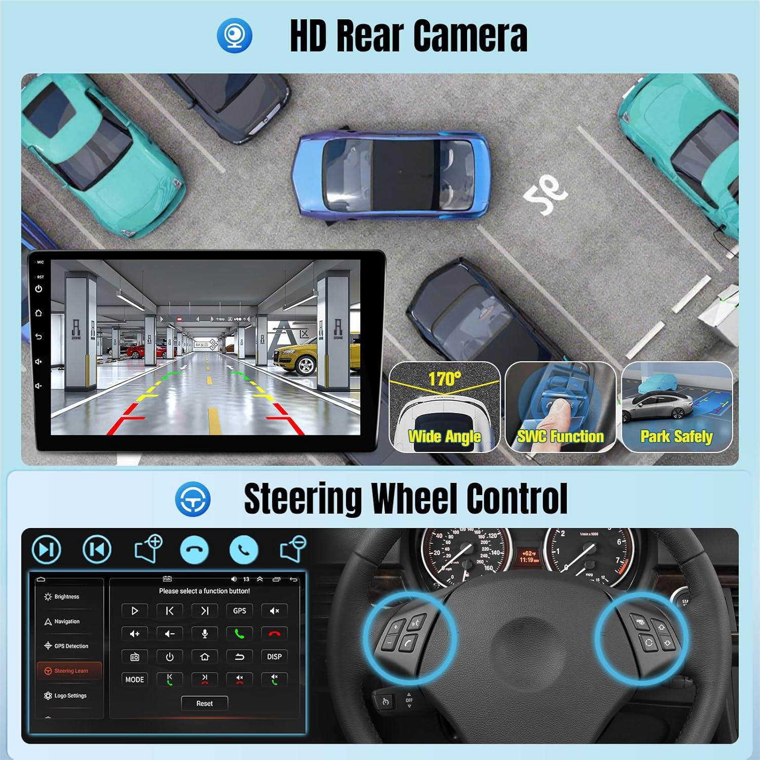 Estéreo de Coche Leadfan para BMW 3 E90 E91 E92 E93 2005-2011, Pantalla 9" con Carplay y Android Auto