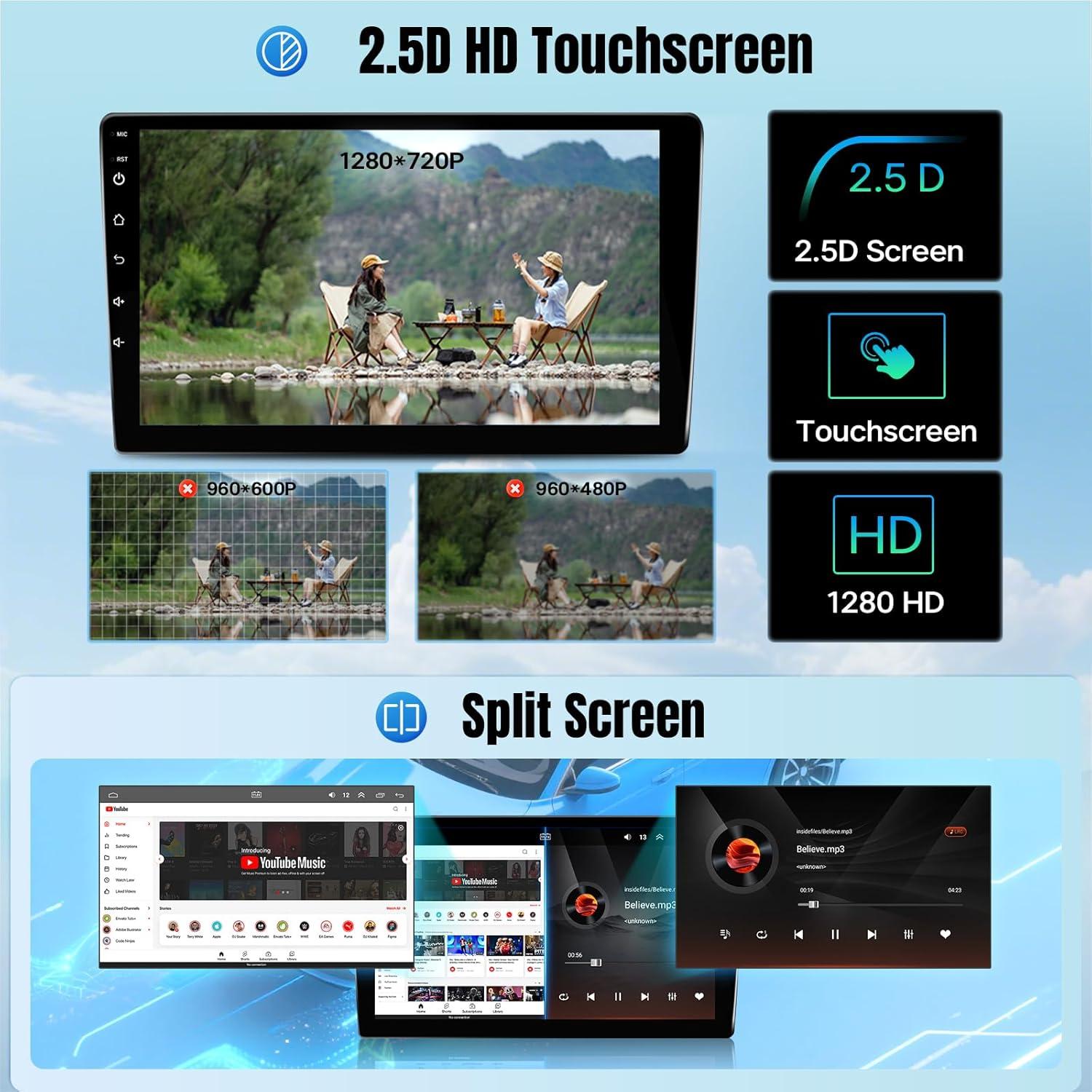 Estéreo de Coche Leadfan para BMW 3 E90 E91 E92 E93 2005-2011, Pantalla 9" con Carplay y Android Auto