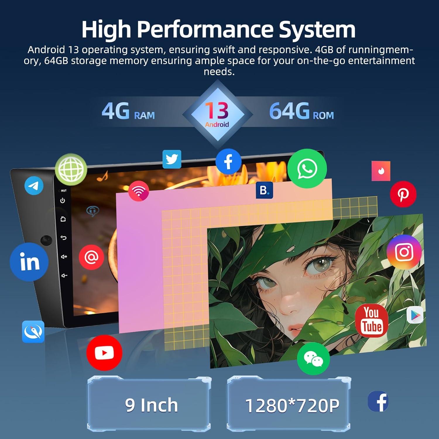 Radio de Coche EKAT para BMW Serie 3 E90 E91 E92 E93 2005-2012 9"