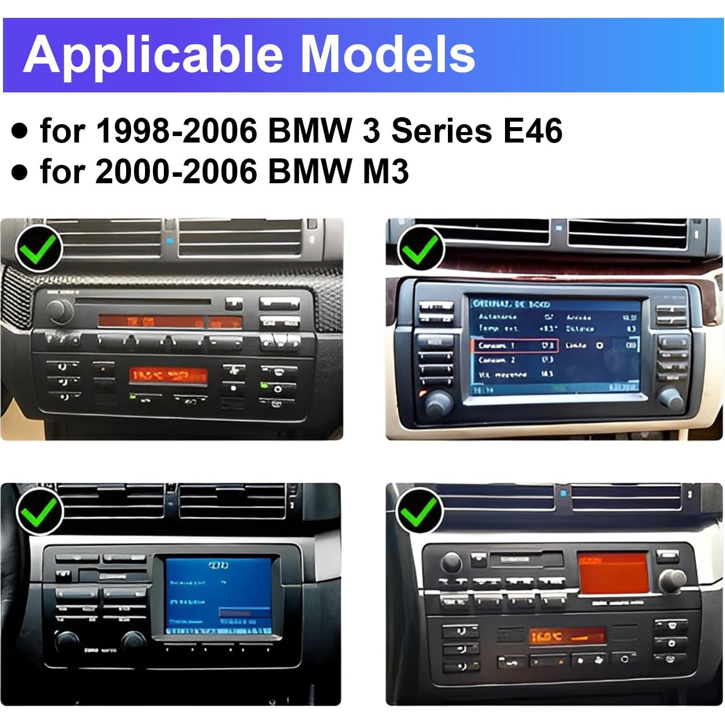 Radio de Coche Android 15 Slakerbe 9" Double Din BMW E46