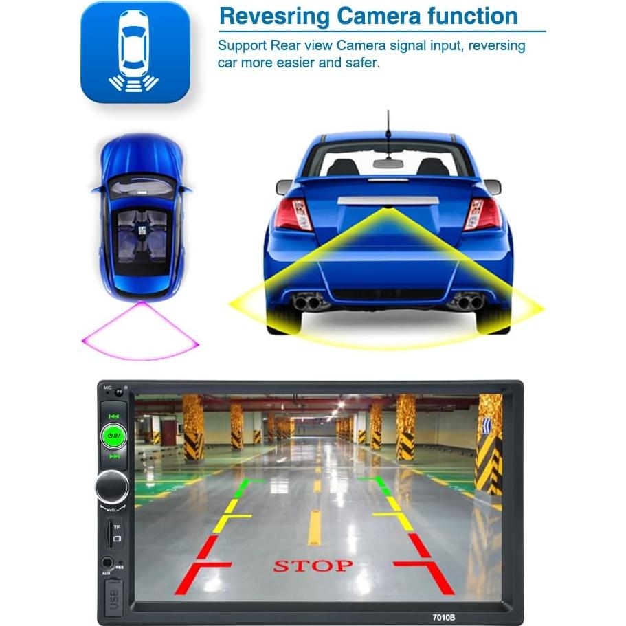 Estéreo de coche Doble Din CNW-SHS 7" MP5 Bluetooth Cámara