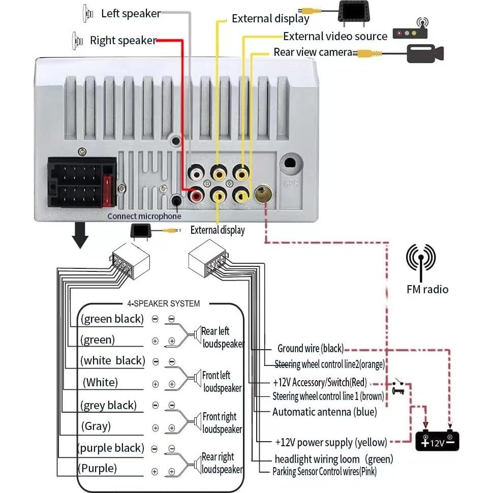 Estéreo de coche Doble Din CNW-SHS 7" MP5 Bluetooth Cámara