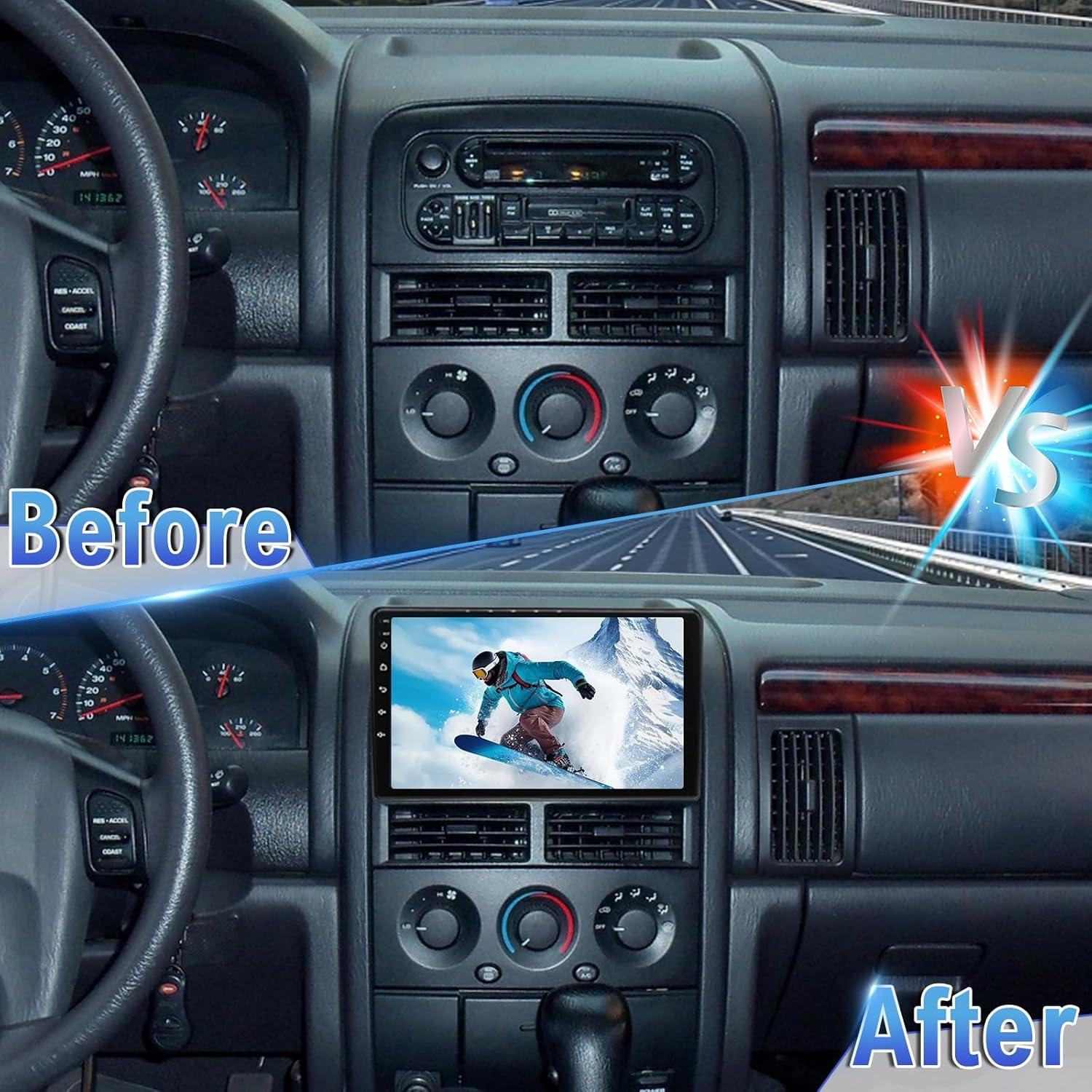 Radio de Coche 2 Din Slakerbe 10" Android 14 GPS Carplay