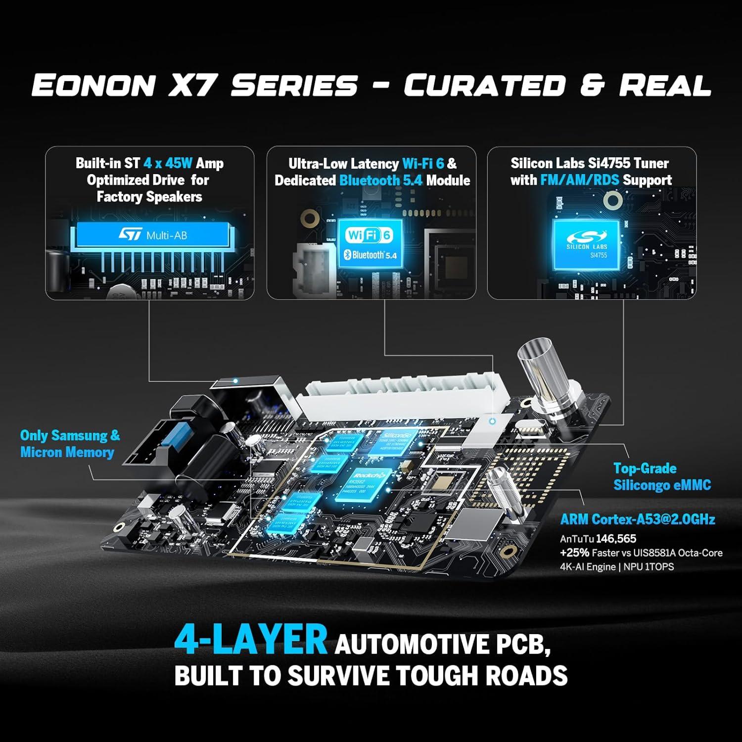 Estéreo de Coche Eonon DGRMX6 Android 14 para Dodge RAM 2013-2018