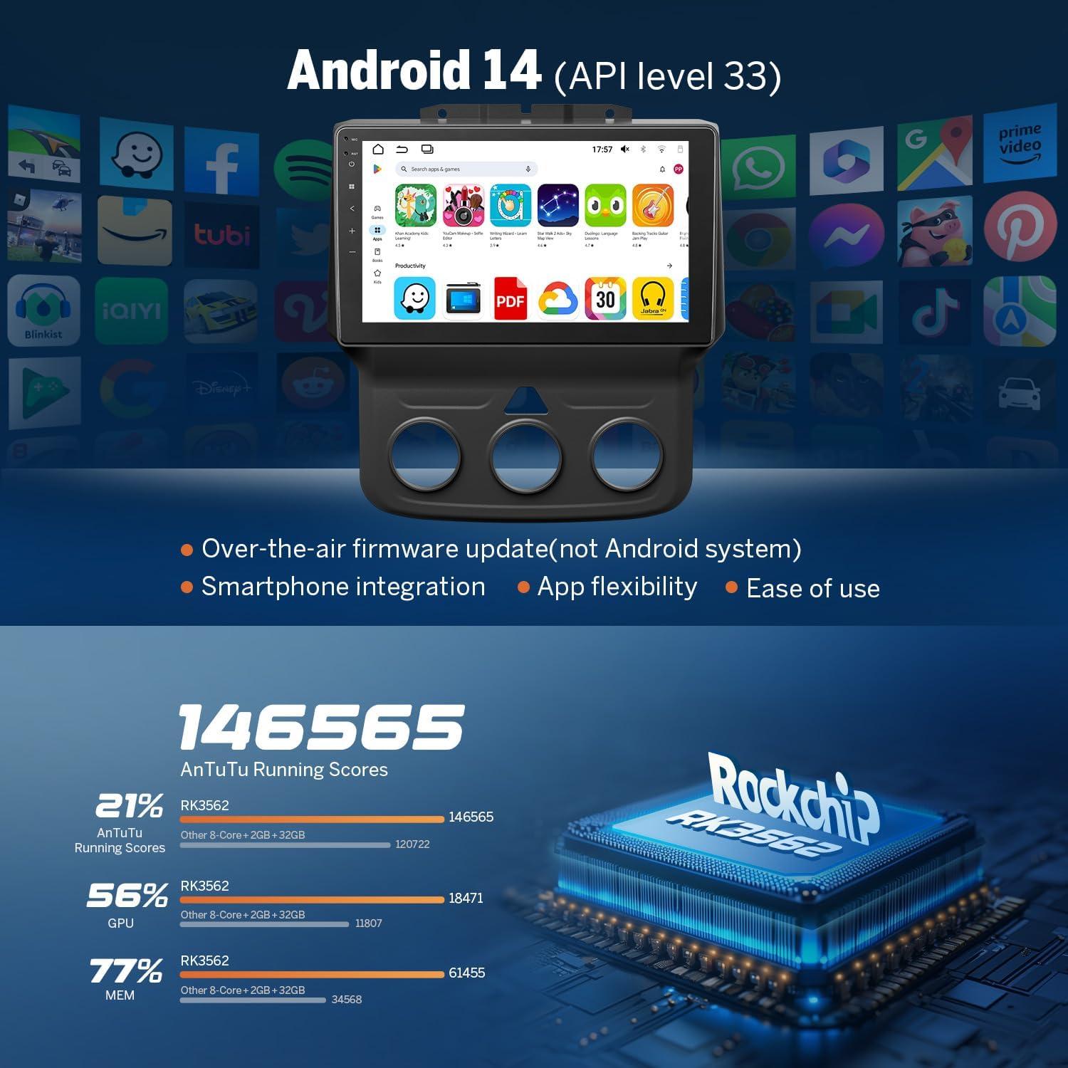 Estéreo de Coche Eonon DGRMX6 Android 14 para Dodge RAM 2013-2018