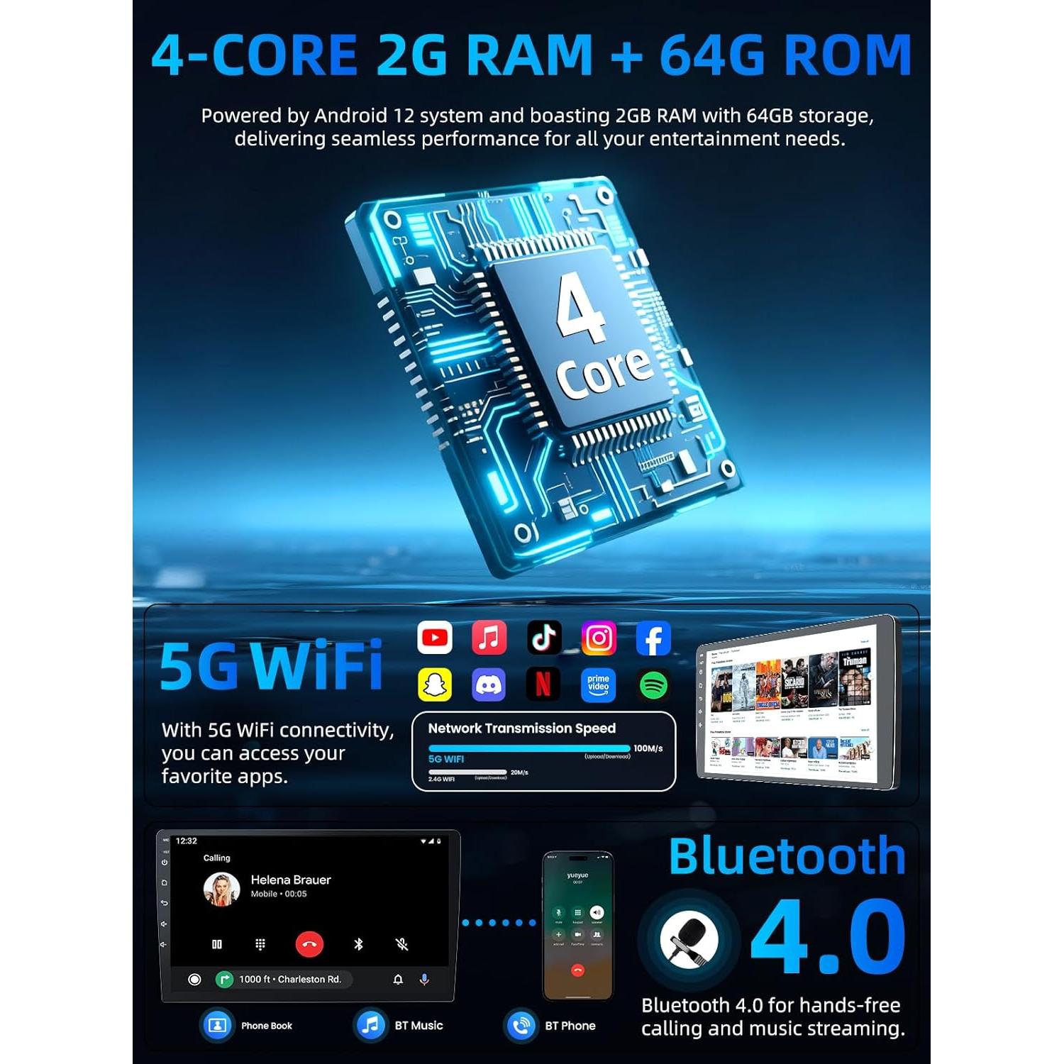 Radio de Coche Jingelsye para Dodge Ram 2009-2012, 10" GPS