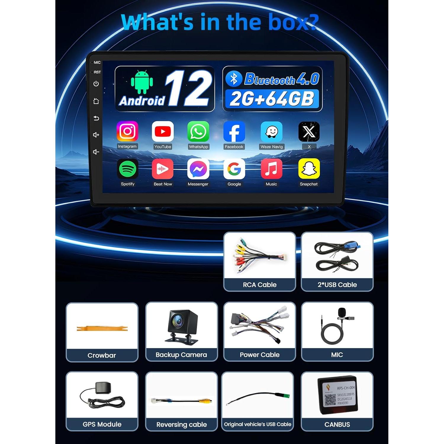 Radio de Coche Jingelsye para Dodge Ram 2009-2012, 10" GPS