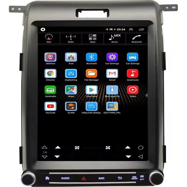 Radio Estéreo 2 Din EUNAVI para Ford F150 2013-2015 12.1"