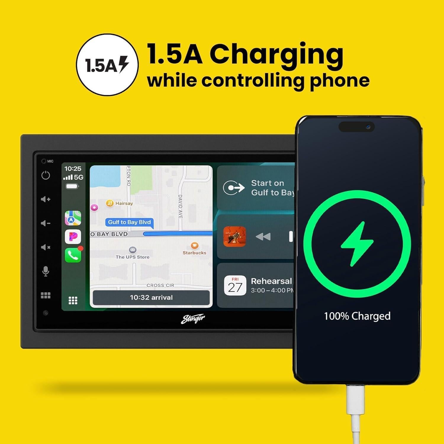 Estéreo Doble Din Stinger Wrangler JK 2007-2017 6.8" HD