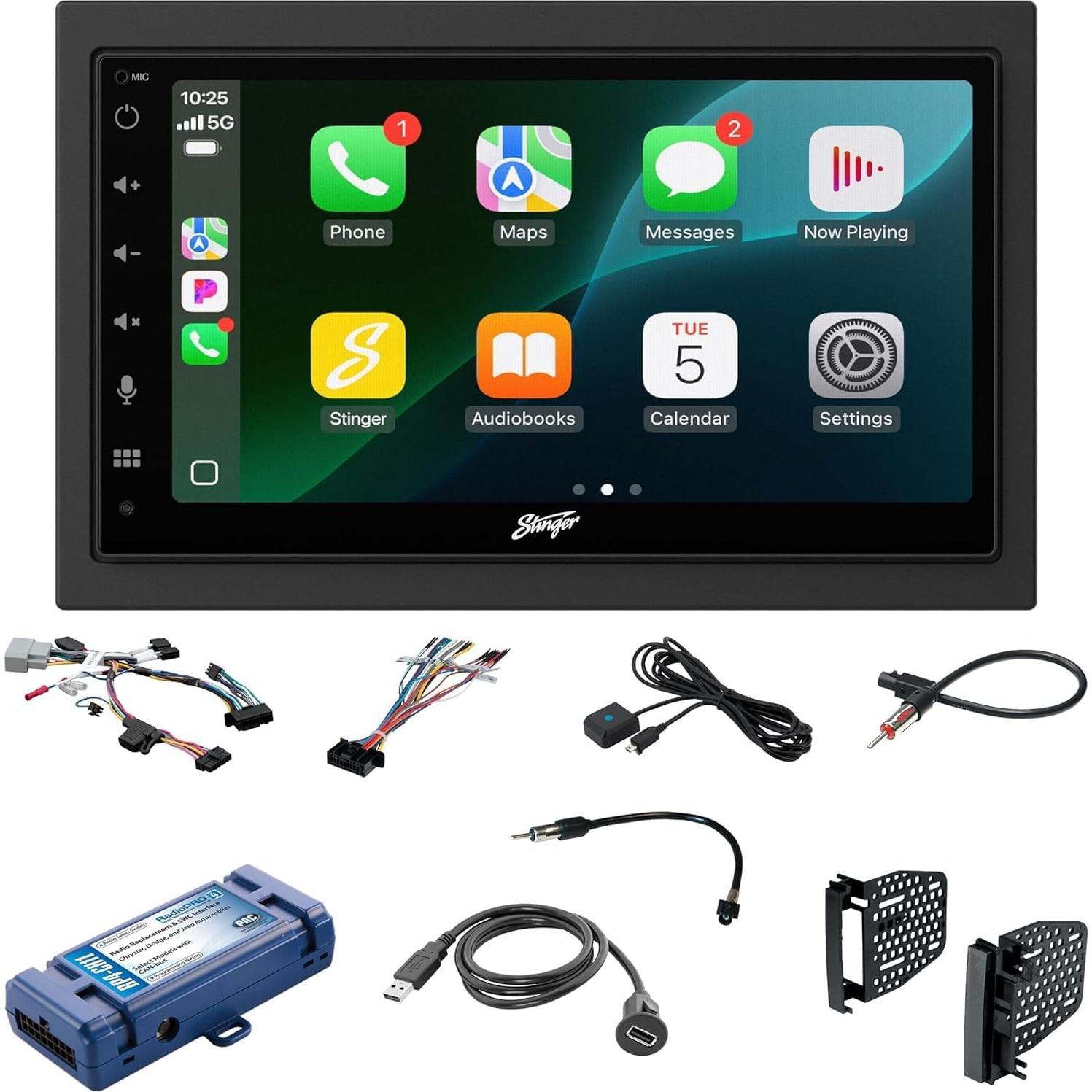 Estéreo Doble Din Stinger Wrangler JK 2007-2017 6.8" HD