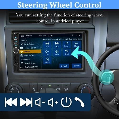 Estéreo de Coche NHOPEEW Doble Din 7" HD con Carplay y Android Auto