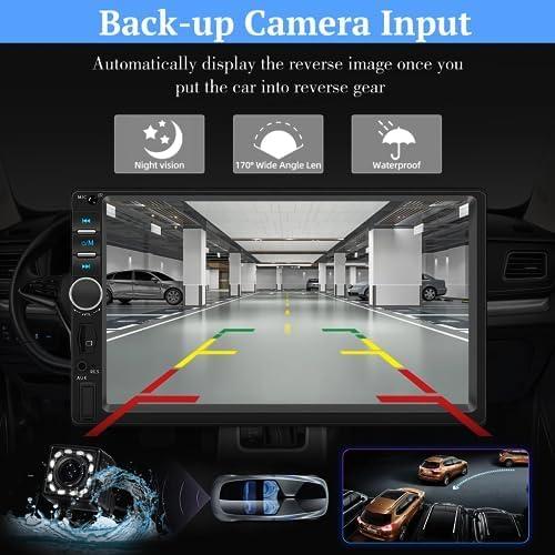 Estéreo de Coche NHOPEEW Doble Din 7" HD con Carplay y Android Auto