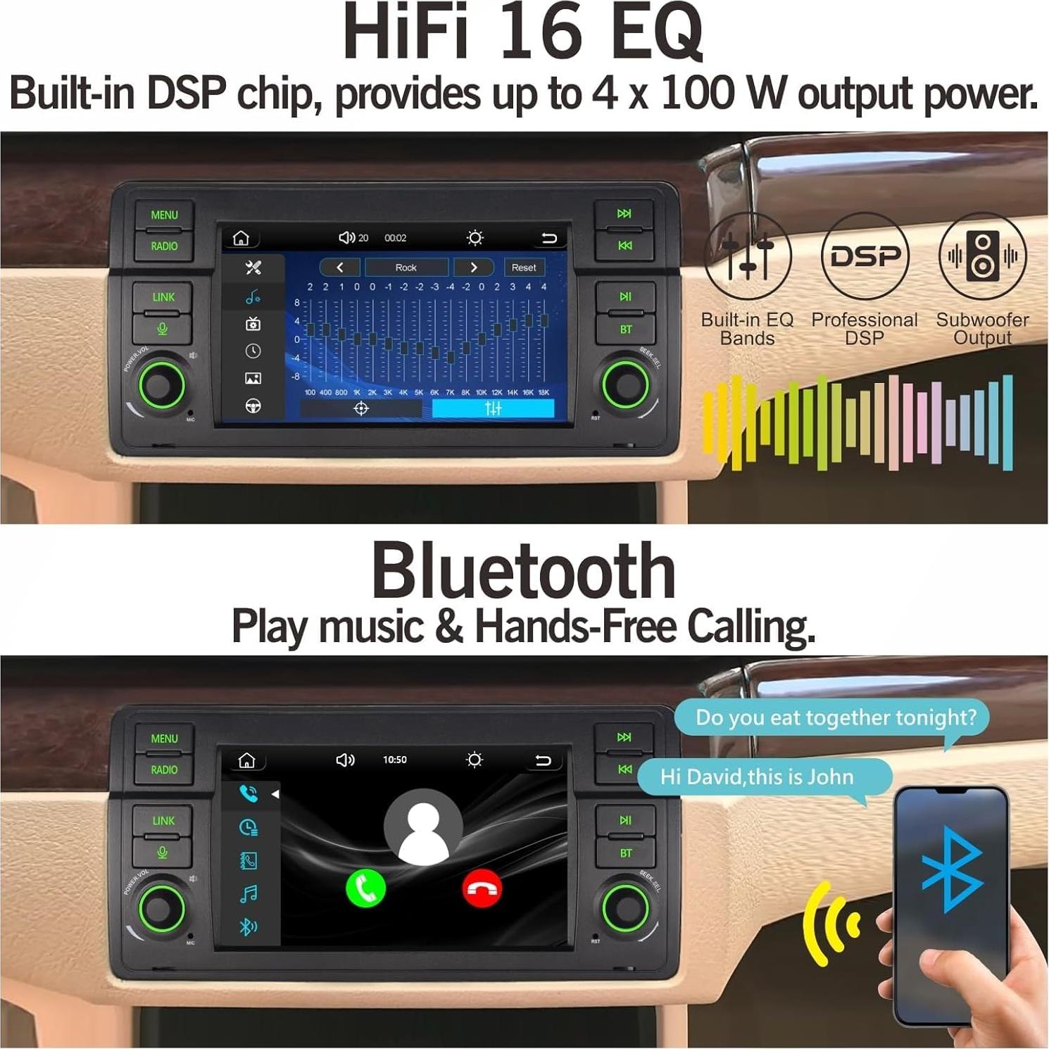 Radio de Coche BMW E46 1999-2005 Carplay Android Auto Bluetooth