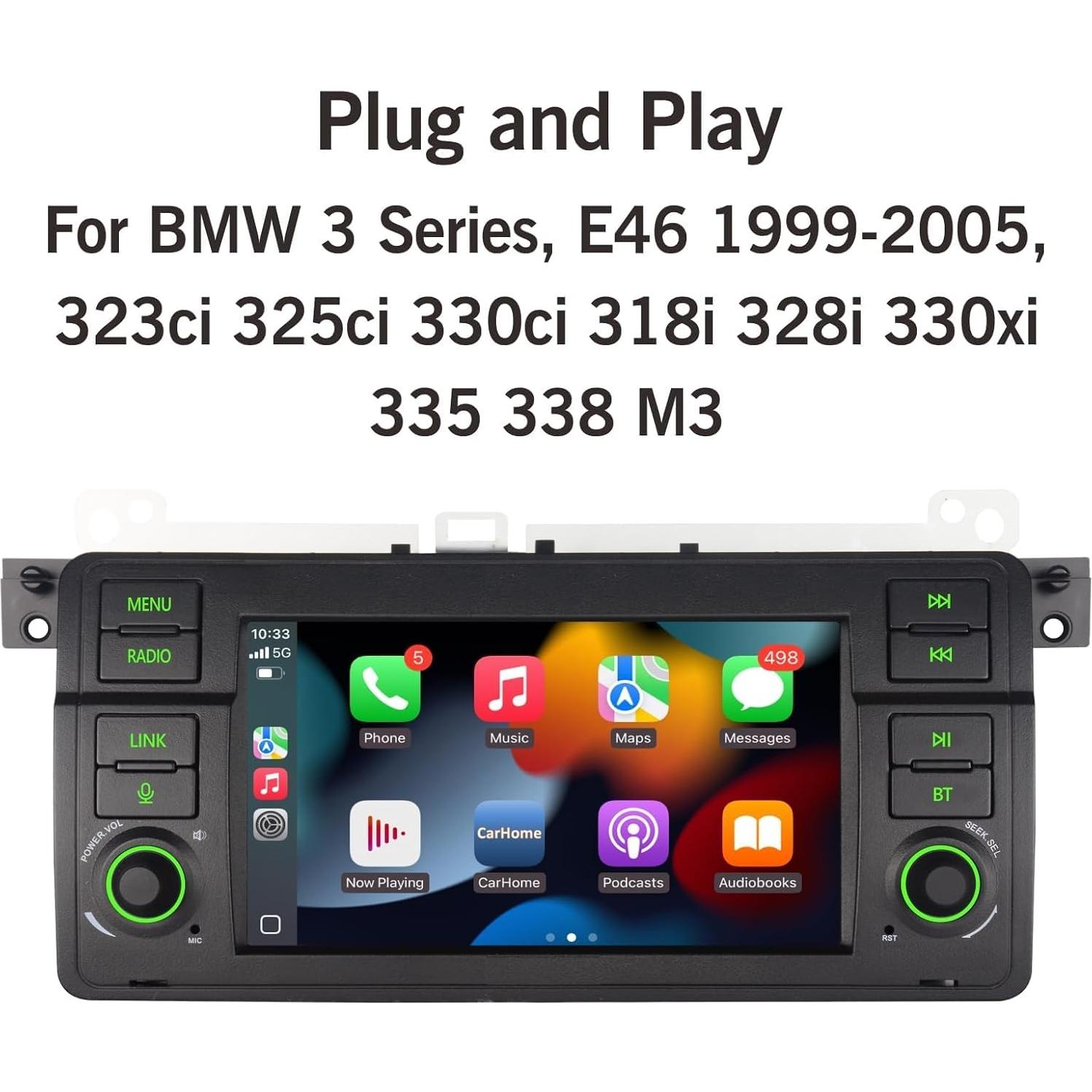 Radio de Coche BMW E46 1999-2005 Carplay Android Auto Bluetooth