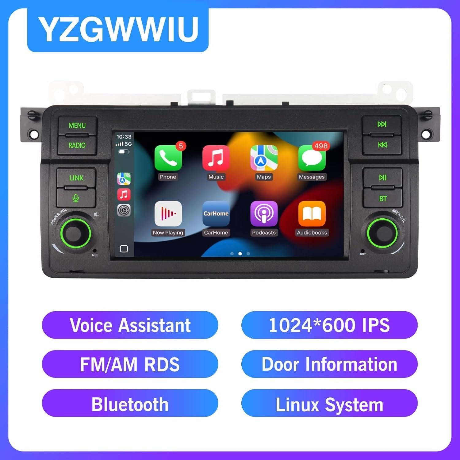 Radio de Coche BMW E46 1999-2005 Carplay Android Auto Bluetooth