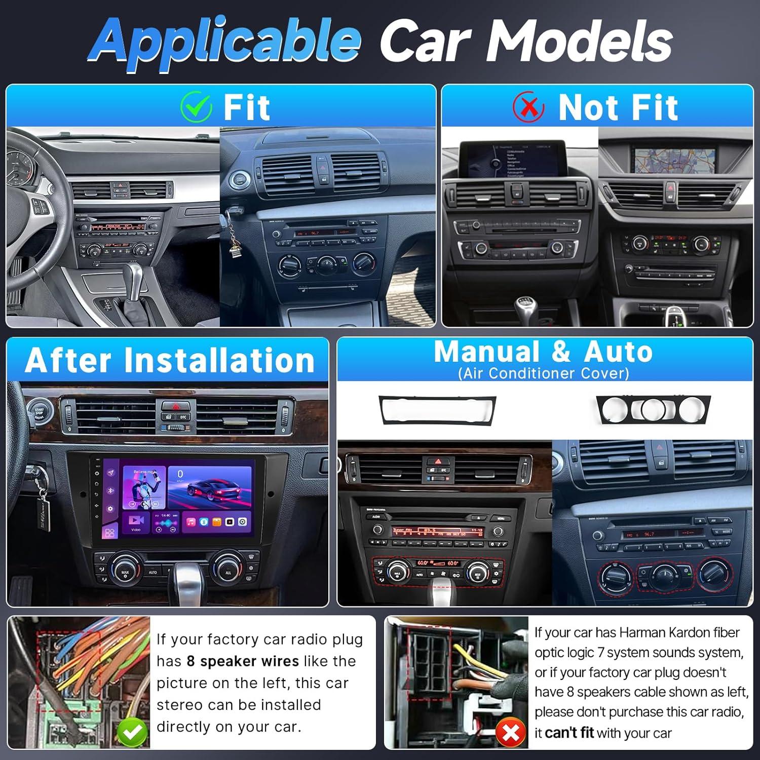 Radio de Coche Android Naifay 9" para BMW 328i 325i 335i 2005-2011