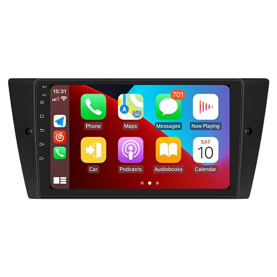 Unidad Principal Android Estéreo de Coche BMW E90 E91 E92 E93 9" CarPlay y Android Auto