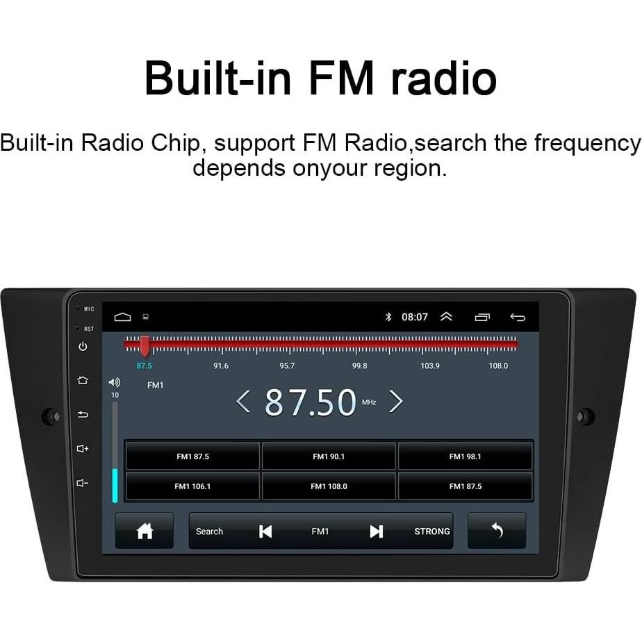 Unidad Principal Android Estéreo de Coche BMW E90 E91 E92 E93 9" CarPlay y Android Auto