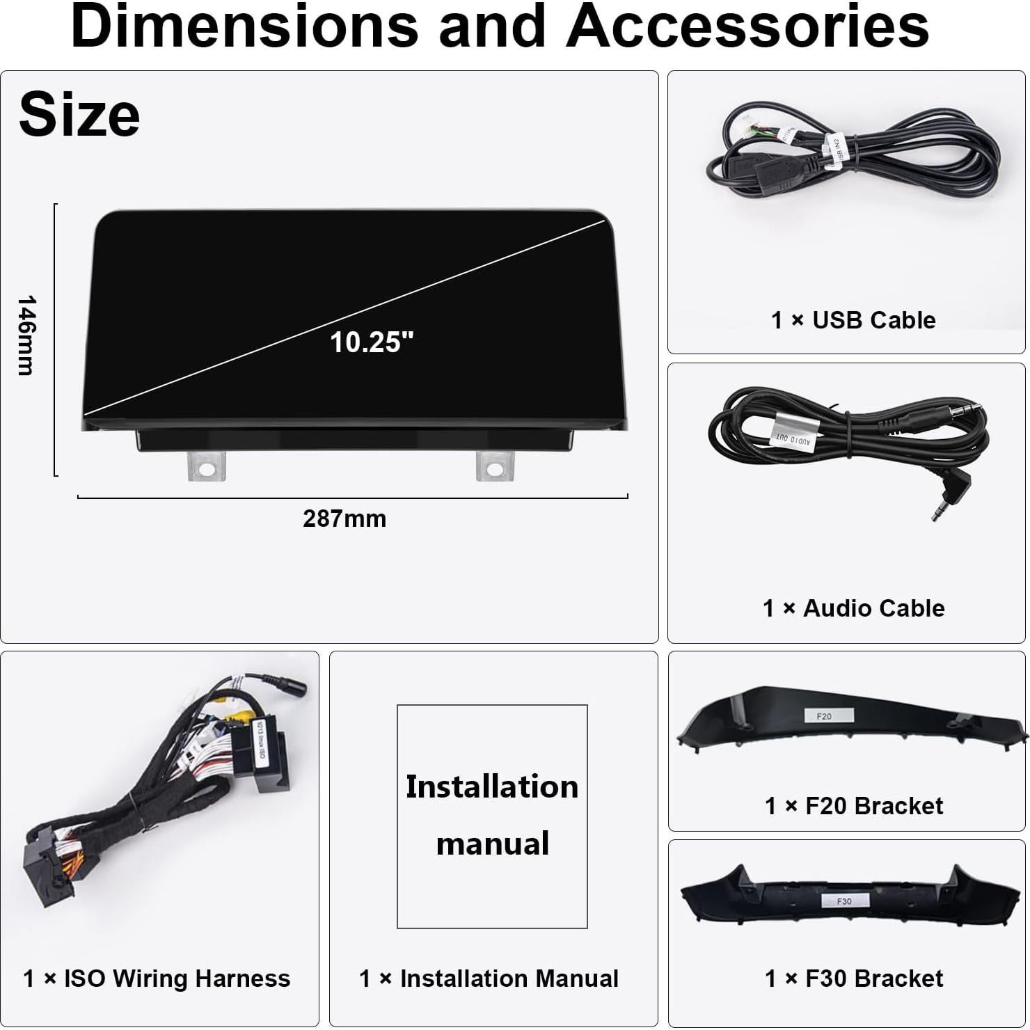 Pantalla Táctil de Coche Alex 10.25" para BMW 2012-2017