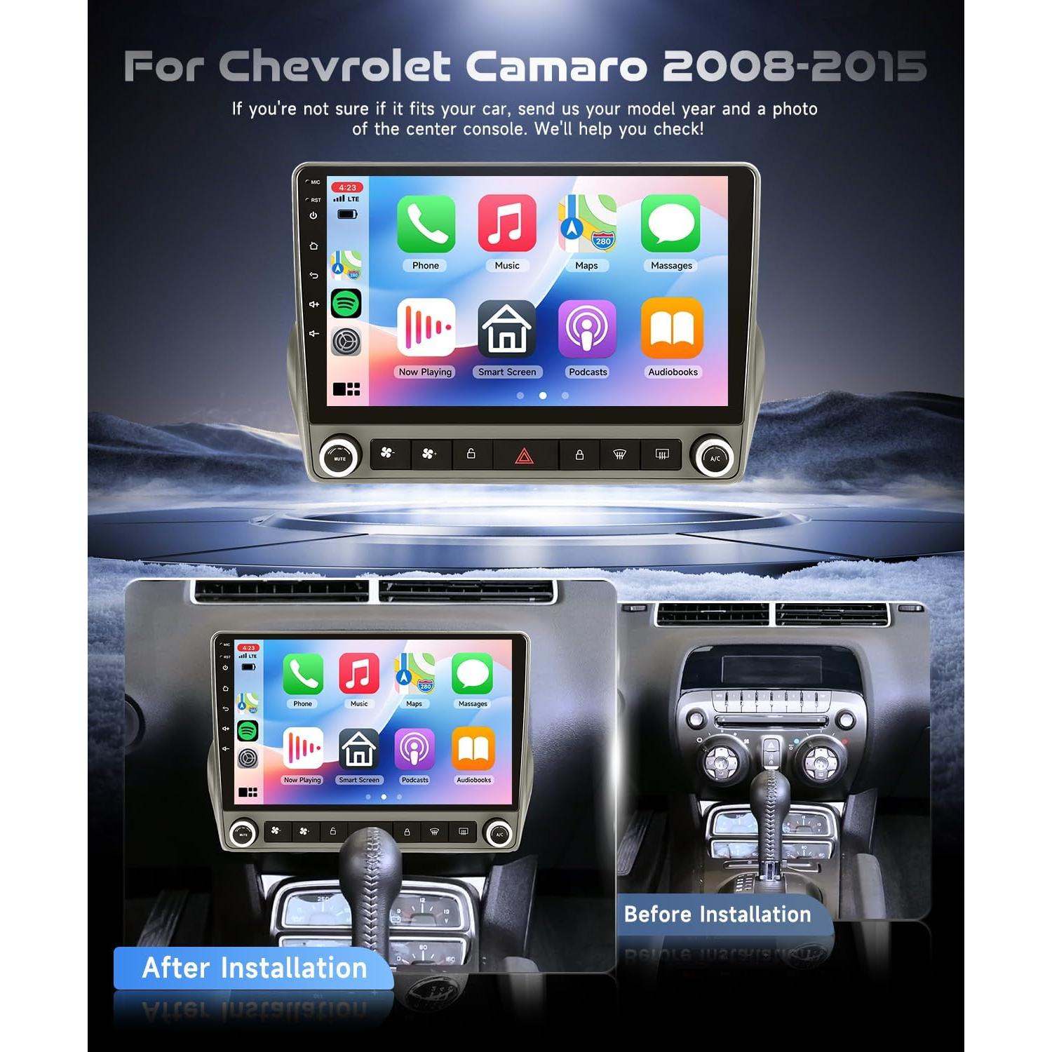 Estéreo de Coche VECHTEL para Chevrolet Camaro 2008-2015 9"