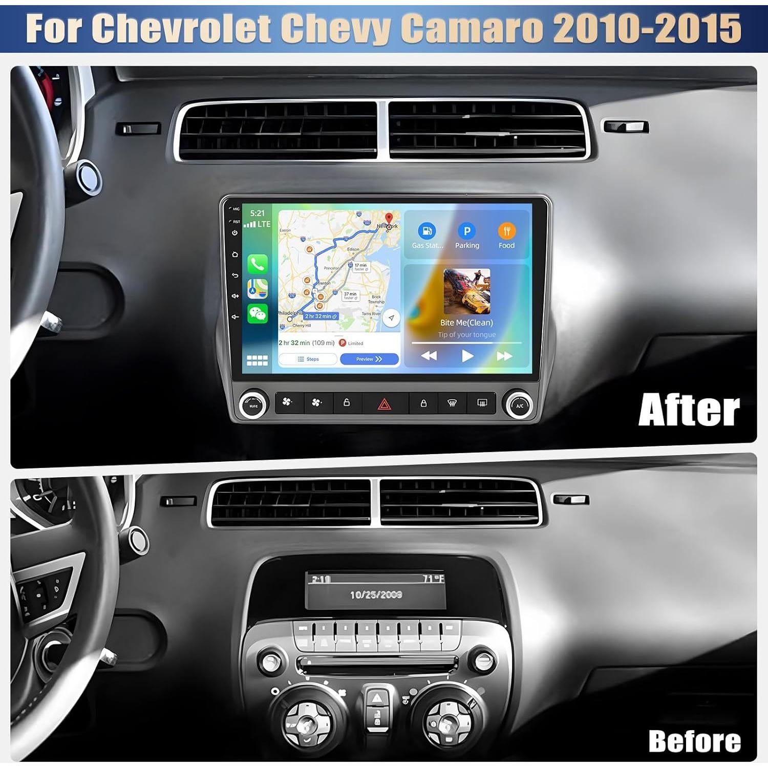 Radio de Coche Android 13 AMPrime 9" para Chevrolet Camaro