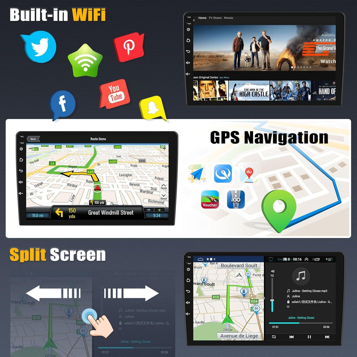 Radio de Coche Android 13 AMPrime 9" para Chevrolet Camaro