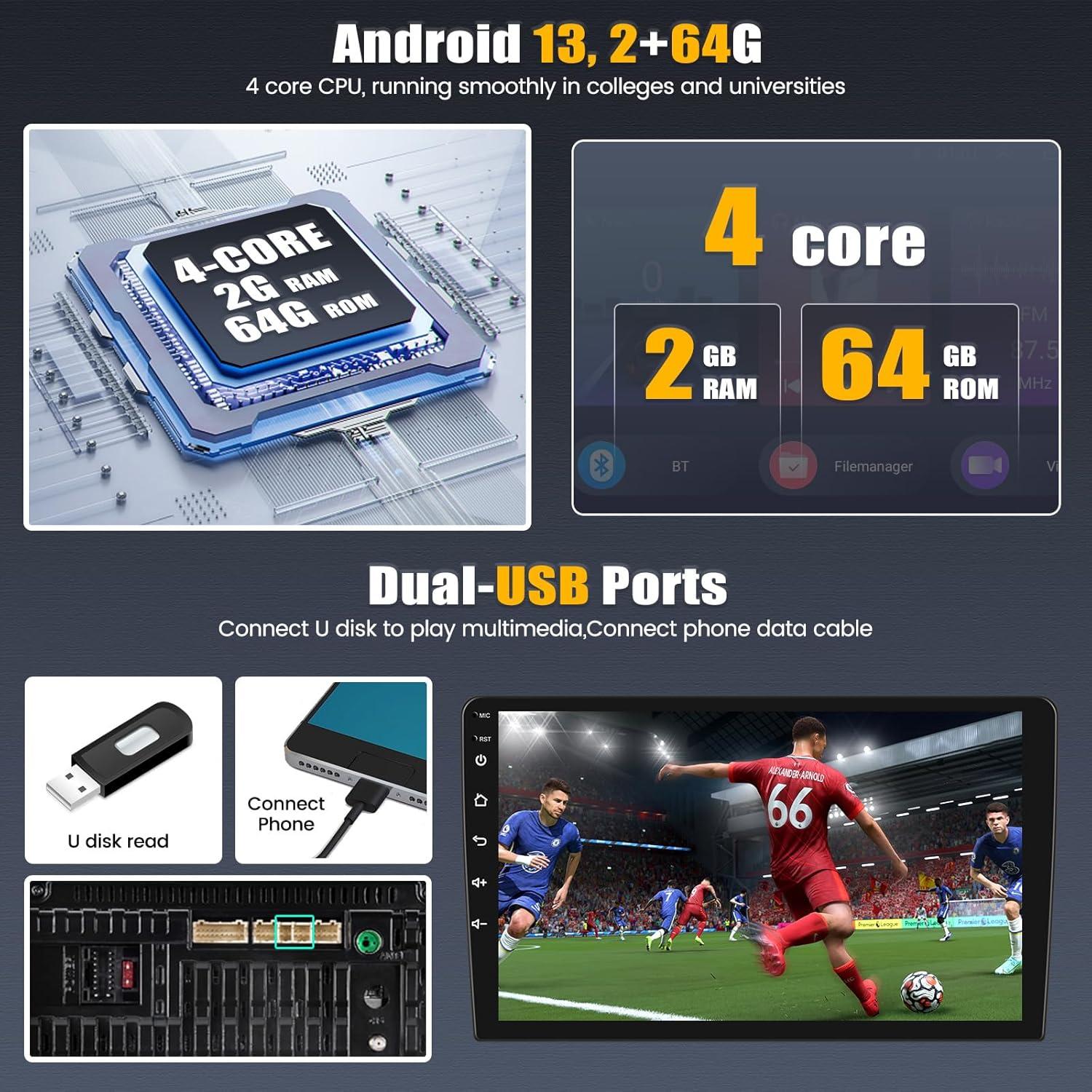 Radio de Coche Android 13 AMPrime 9" para Chevrolet Camaro