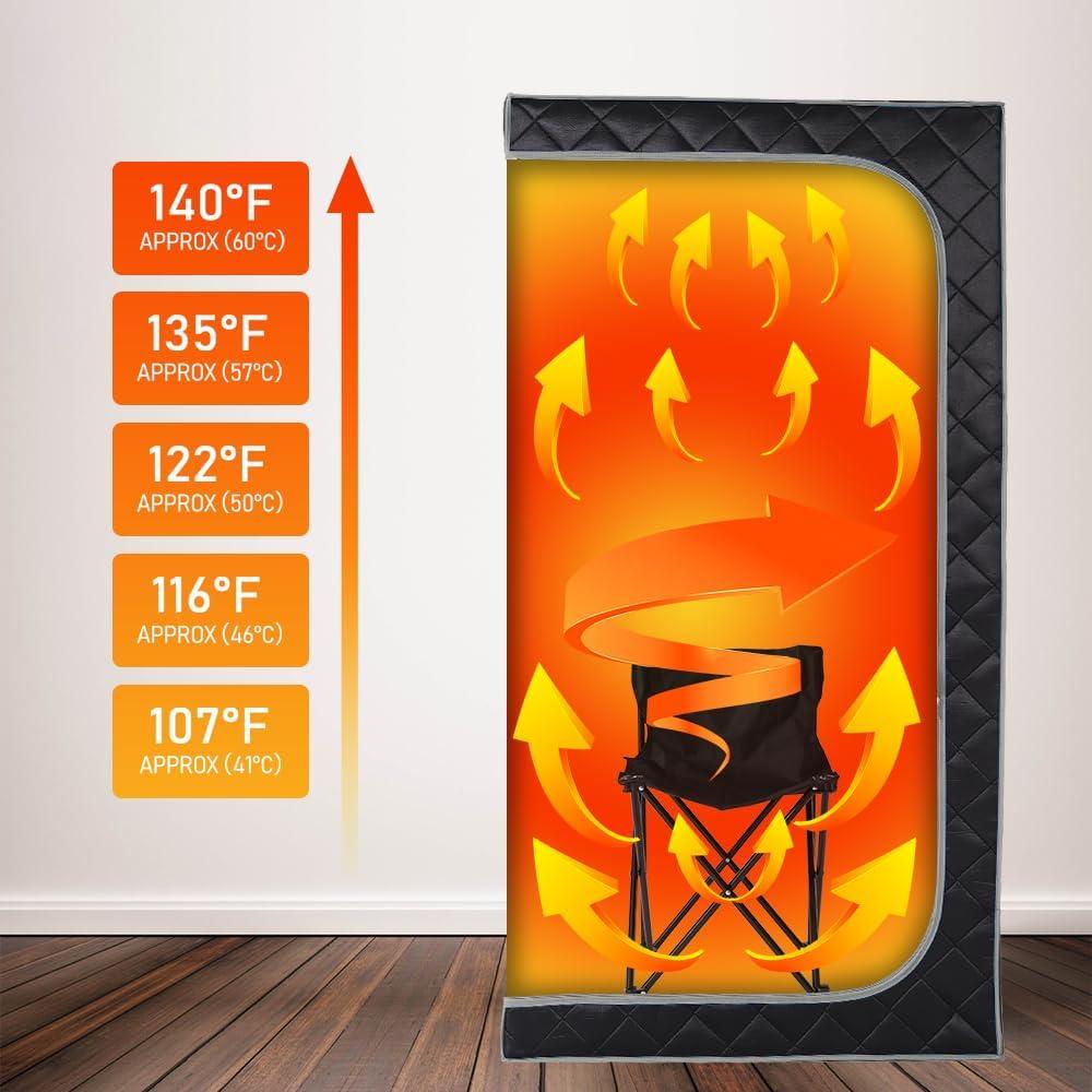 Sauna Infrarroja Portátil Hoolife para 1 Persona 86x169cm