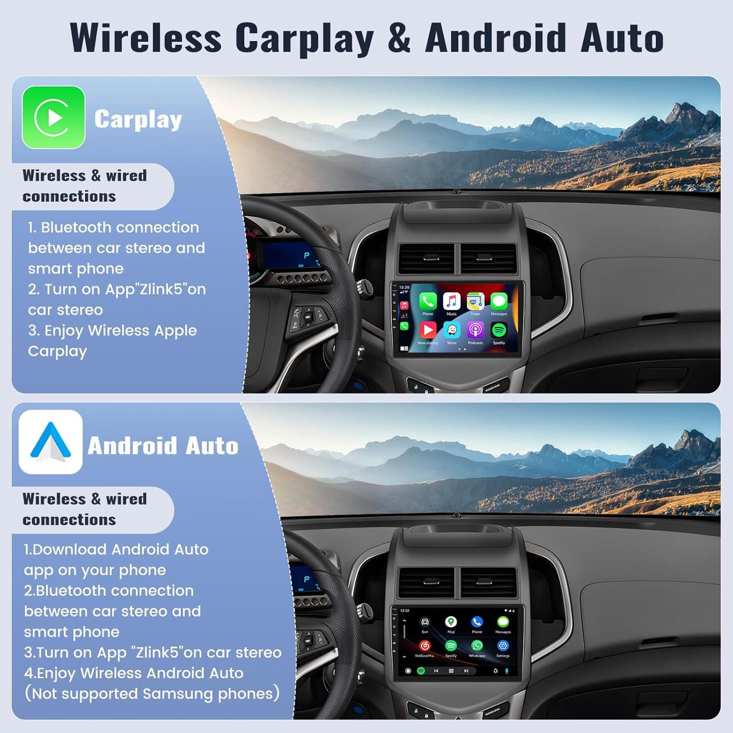 Estéreo de Coche Android SIXWIN A7305 para Chevy Sonic 2011-2015 9"