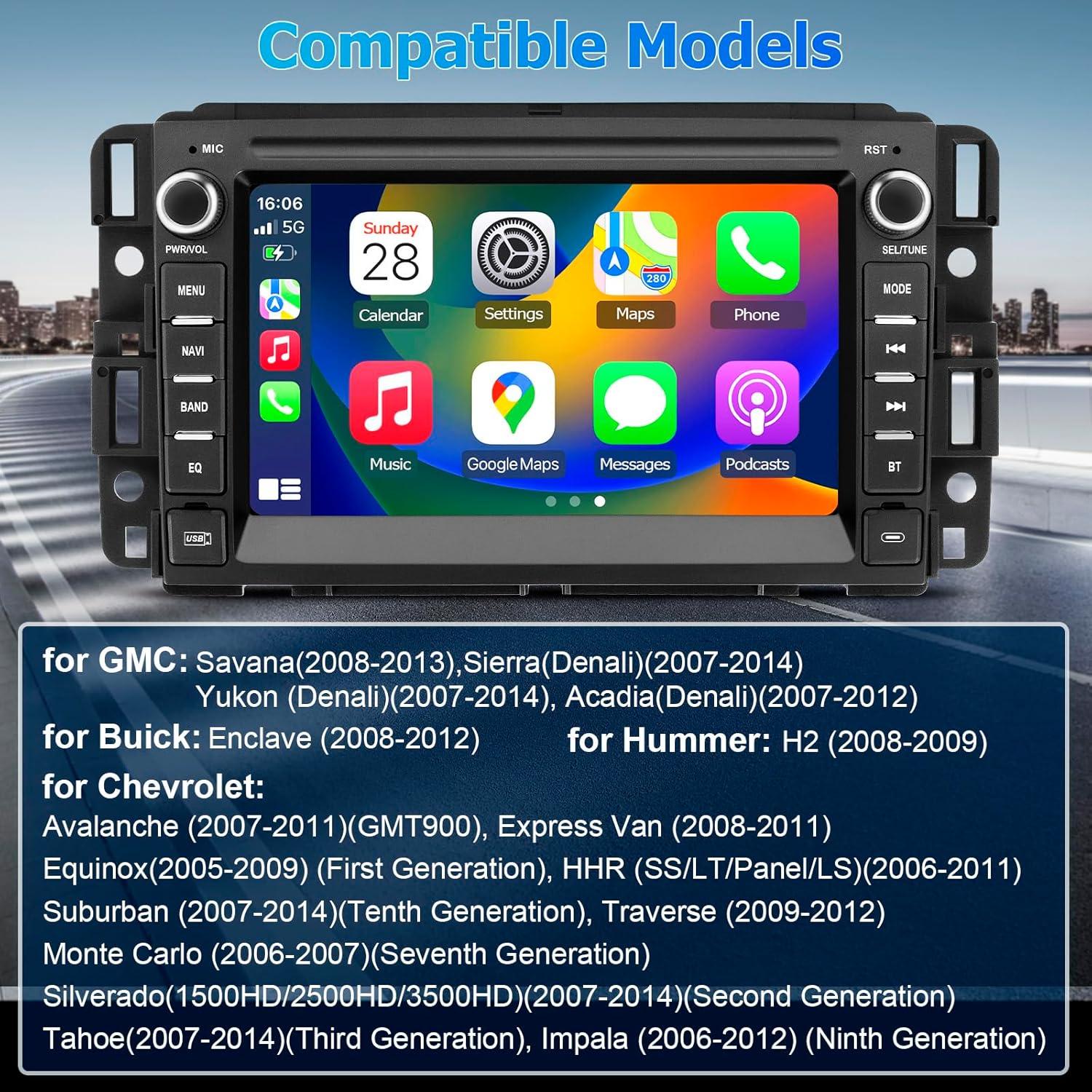 Estéreo de Coche KOBANOICA con Carplay y Android Auto 7"