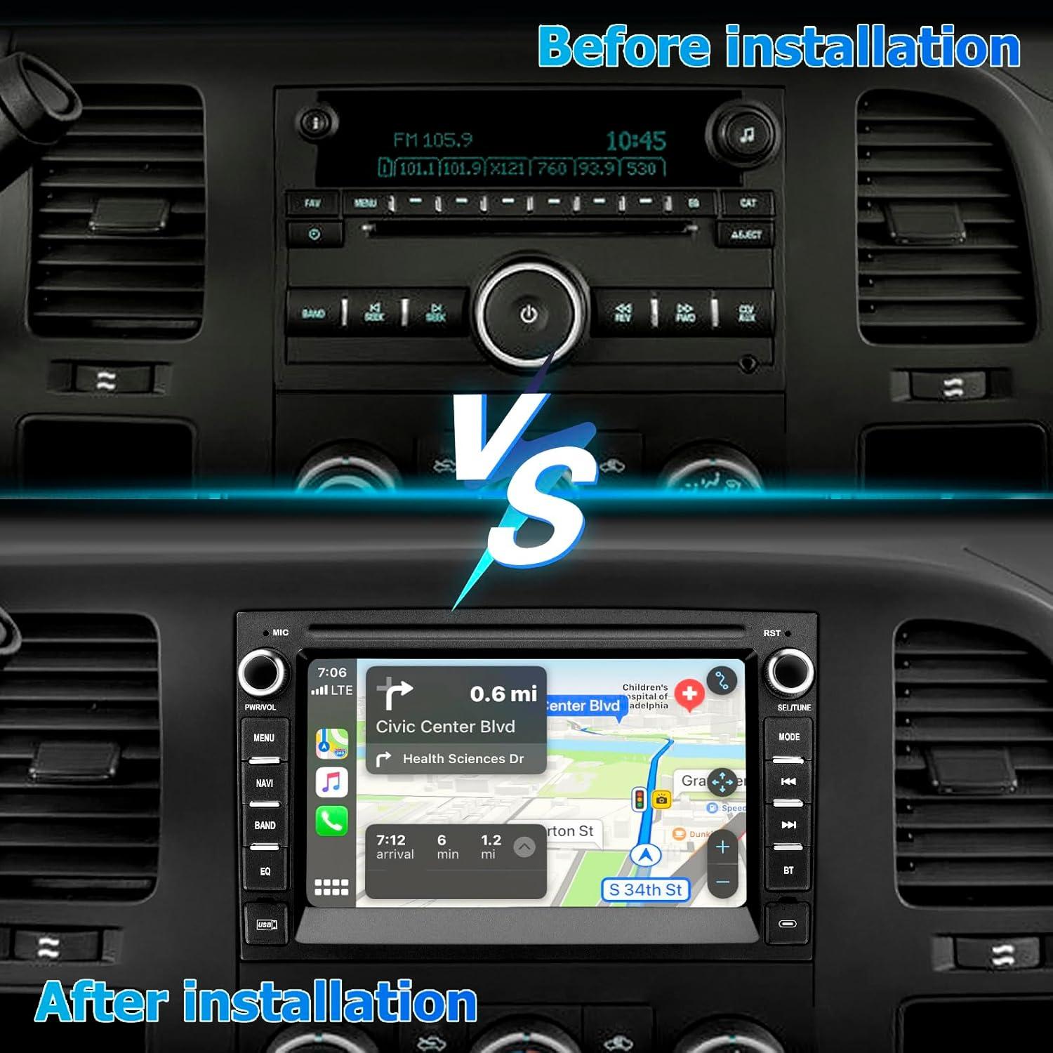 Estéreo de Coche KOBANOICA con Carplay y Android Auto 7"