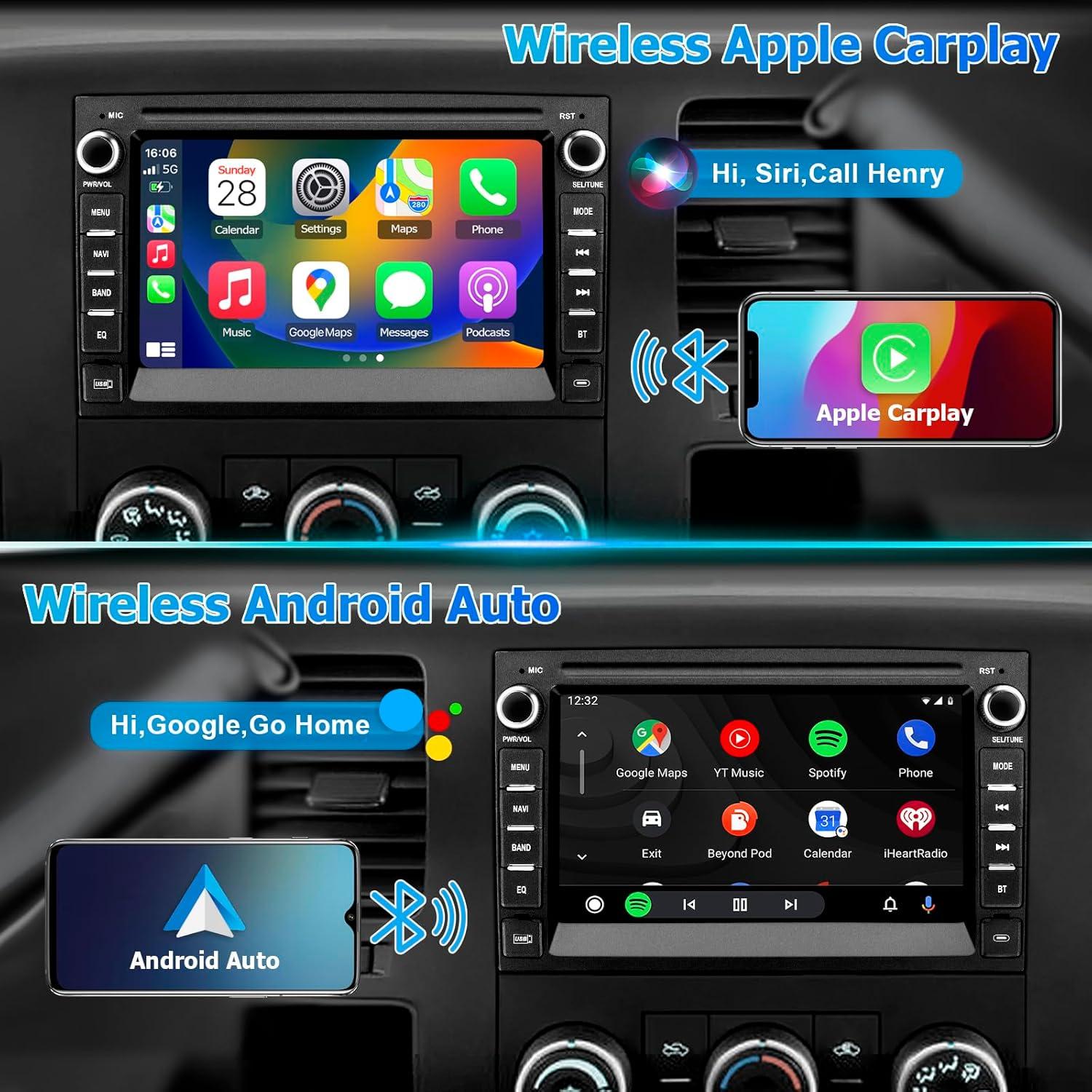 Estéreo de Coche KOBANOICA con Carplay y Android Auto 7"