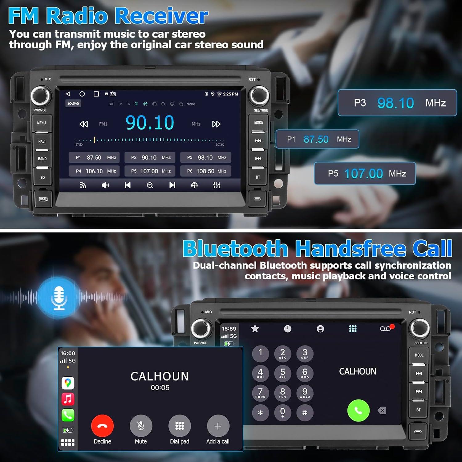 Estéreo de Coche KOBANOICA con Carplay y Android Auto 7"