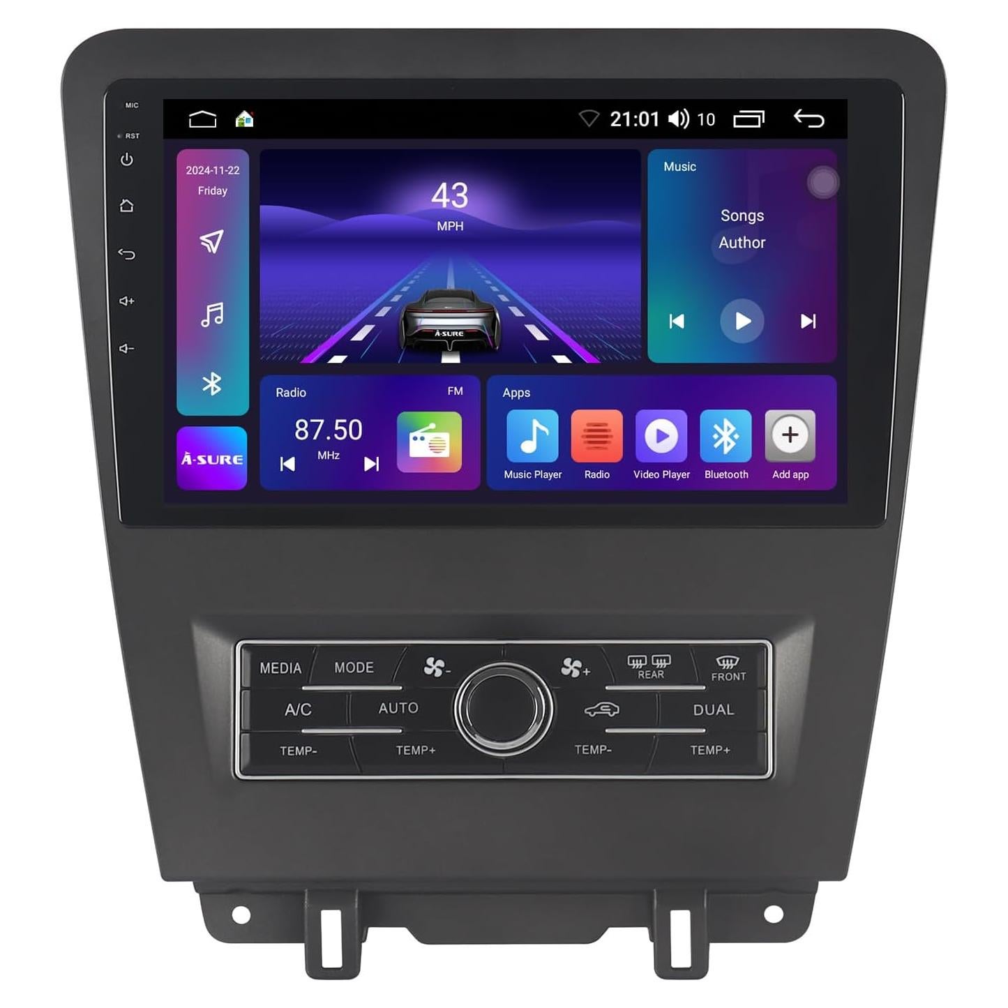 Radio Estéreo ASURE 10.1" para Ford Mustang 2010-2014 GPS