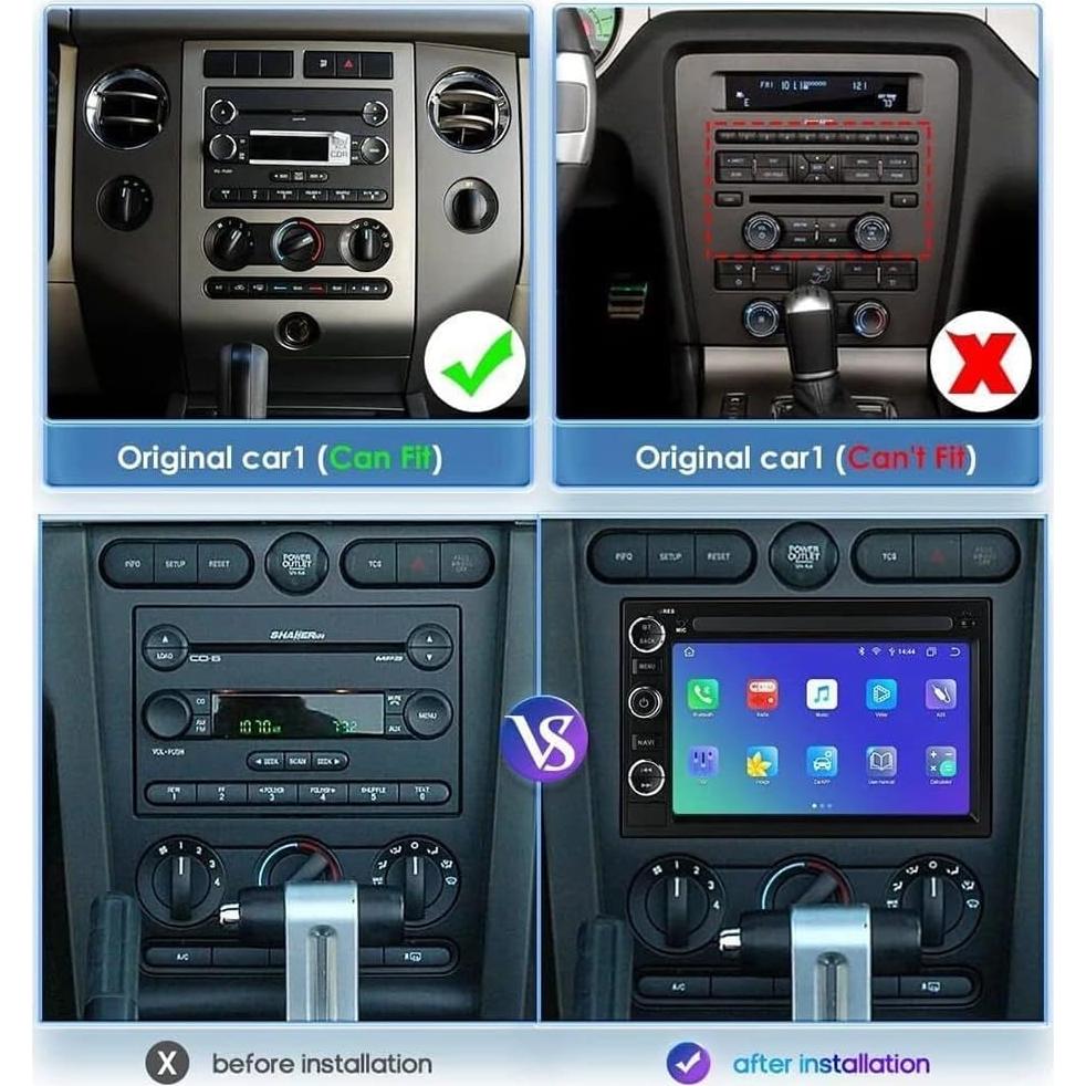 Radio de coche Doble Din 10" Android 13 Ford F150 F250 2004-2014