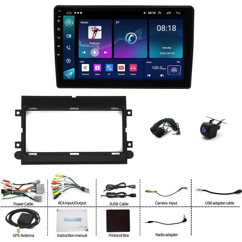 Radio de coche Doble Din 10" Android 13 Ford F150 F250 2004-2014