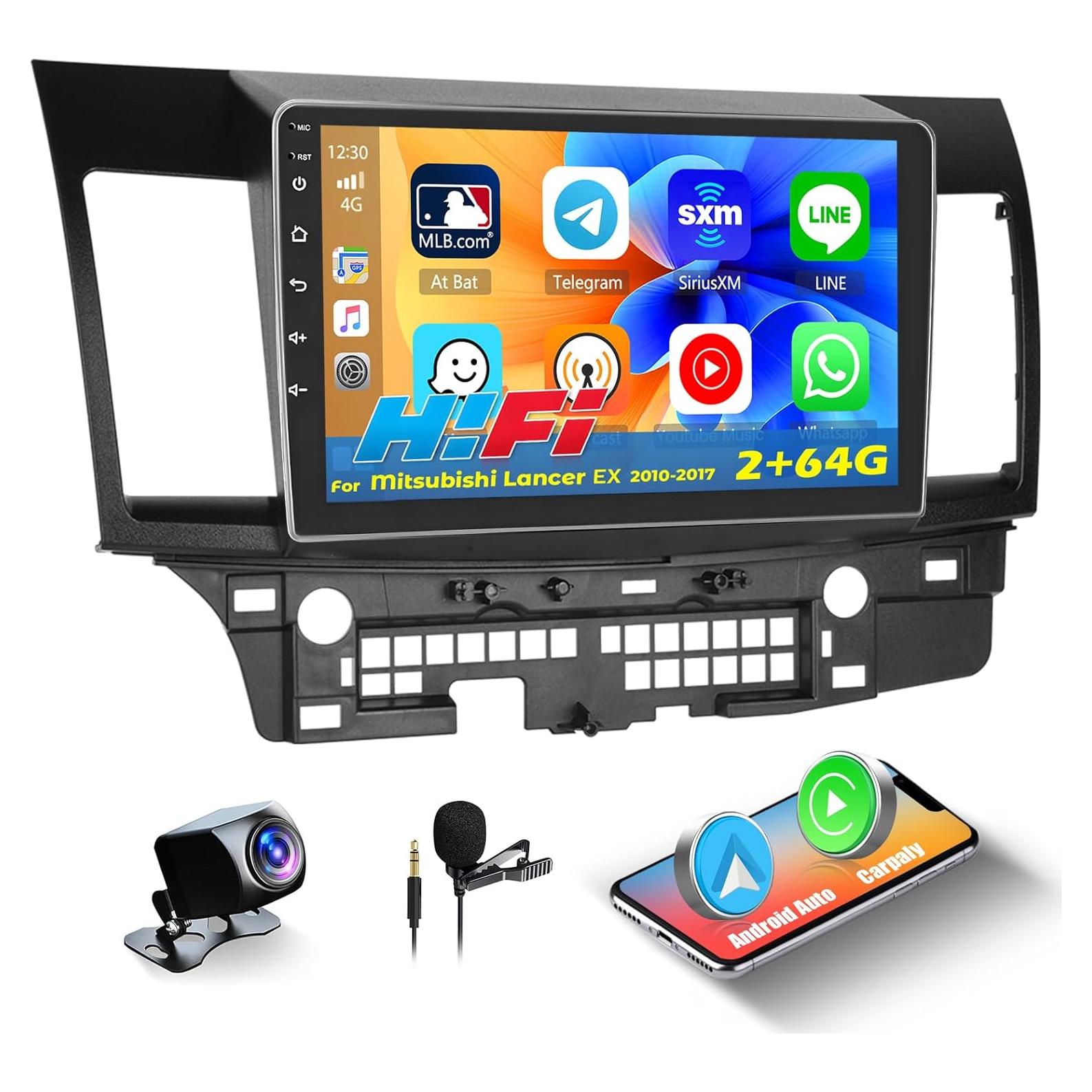 Estéreo de Coche Hikity 10.1" Android 15 para Mitsubishi Lancer 2008-2017