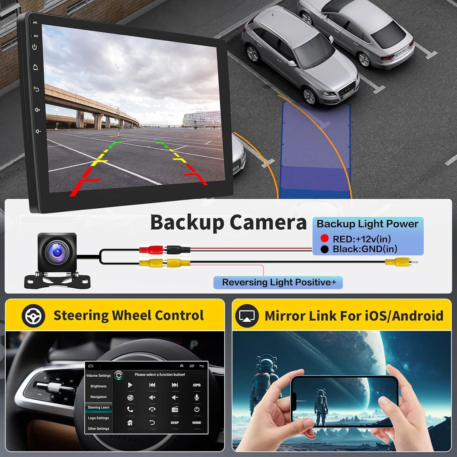 Estéreo de Coche Hikity 10.1" Android 15 para Mitsubishi Lancer 2008-2017