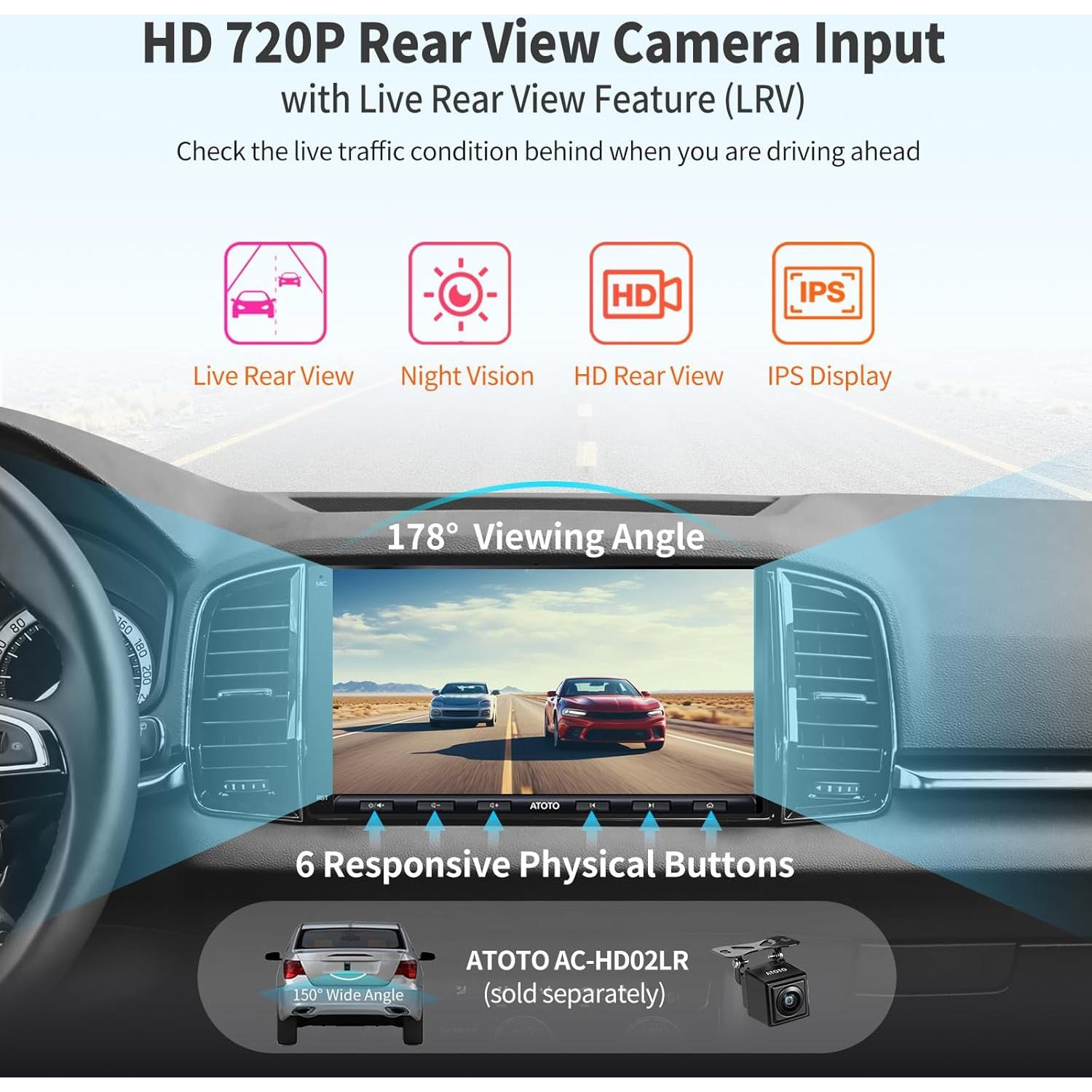 Estéreo de Coche ATOTO A6PF Android 10, Pantalla 7"