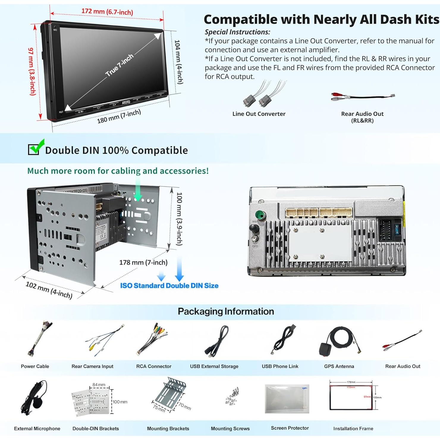 Estéreo de Coche ATOTO A6PF Android 10, Pantalla 7"