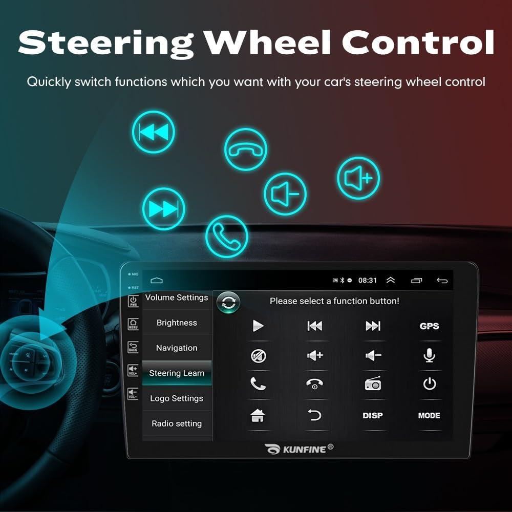 Estéreo GPS Android Kunfine 9" para Mitsubishi Mirage 2012-2018