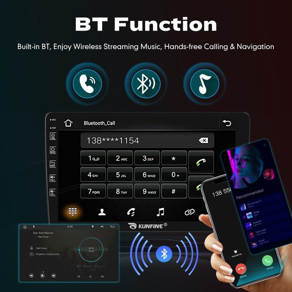 Estéreo GPS Android Kunfine 9" para Mitsubishi Mirage 2012-2018
