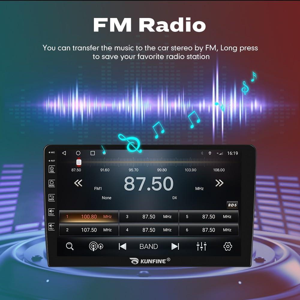 Estéreo GPS Android Kunfine 9" para Mitsubishi Mirage 2012-2018