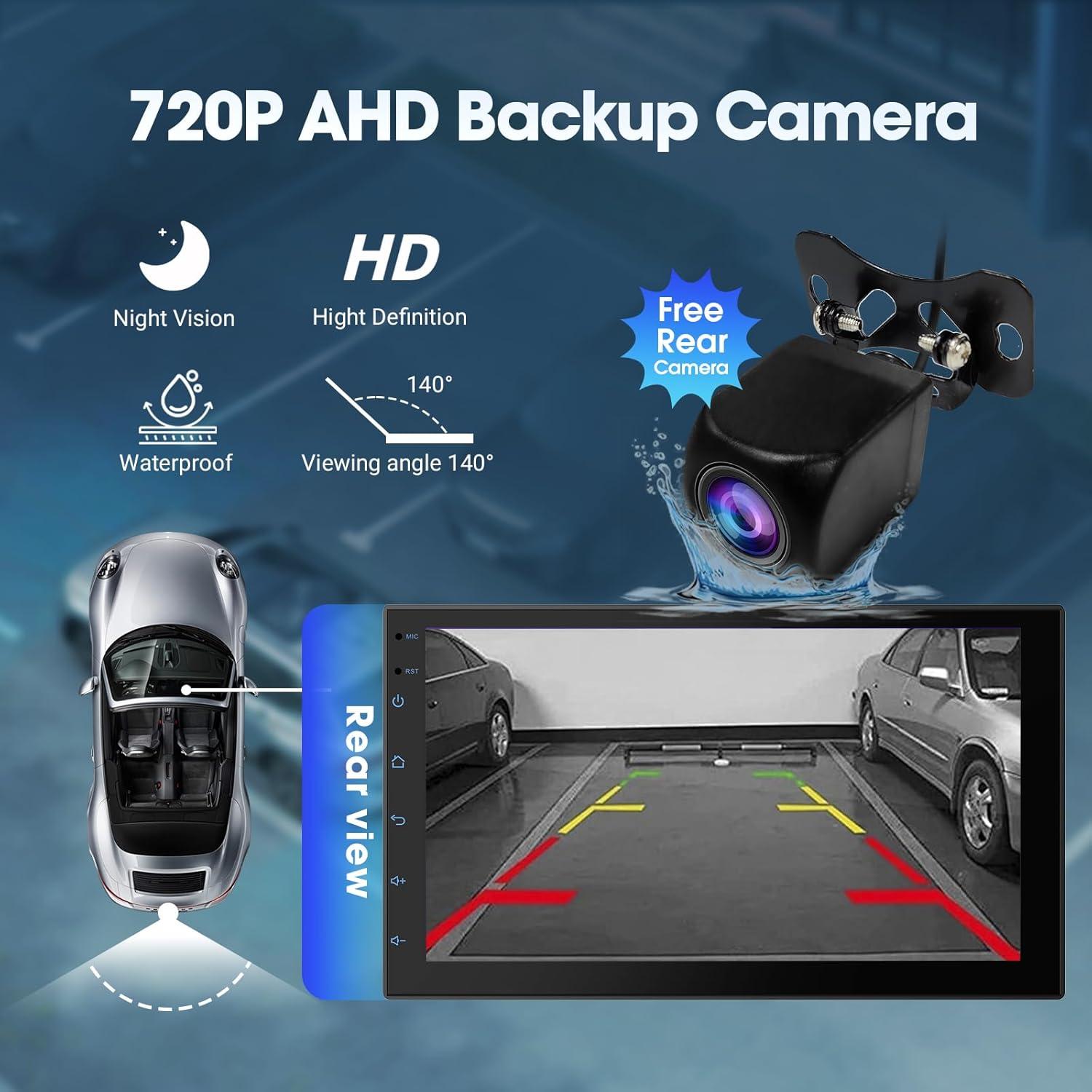 Estéreo de Coche Doble Din Haudio 9" HD con CarPlay/Android Auto