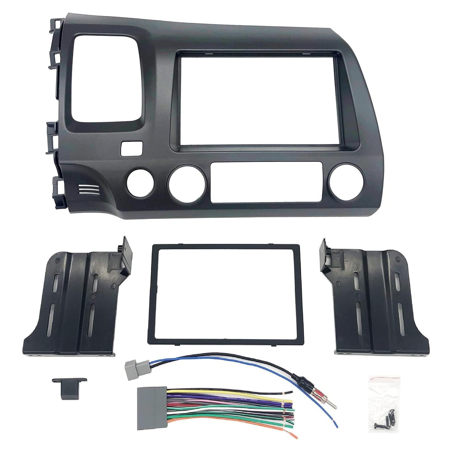 Kit de instalación estéreo doble din Honda Civic 2006-2011 gris