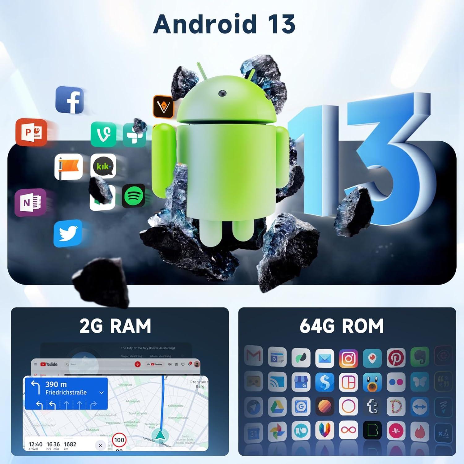 Estéreo de Coche Android 13 VECHTEL 9" 2GB 64GB para Honda Civic